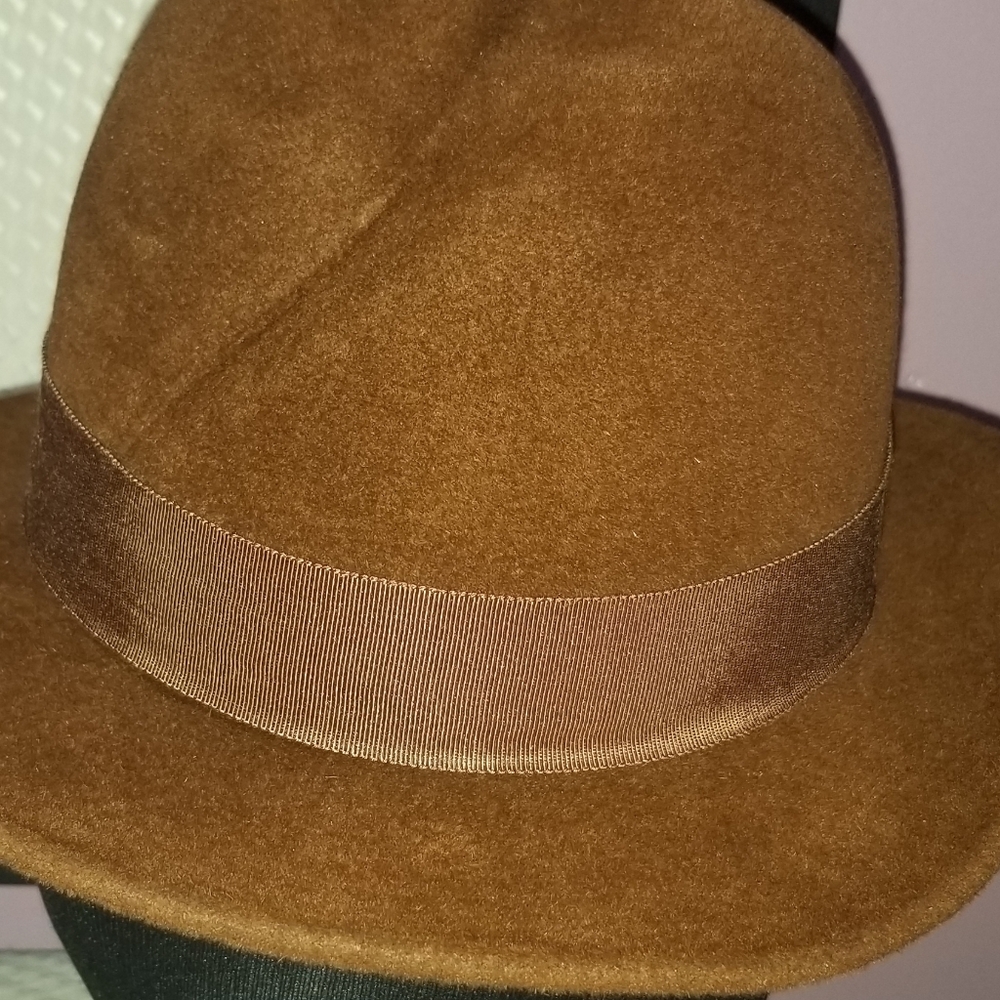 Gigi Burris Nell Sateen-Trimmed Wool-felt Fedora